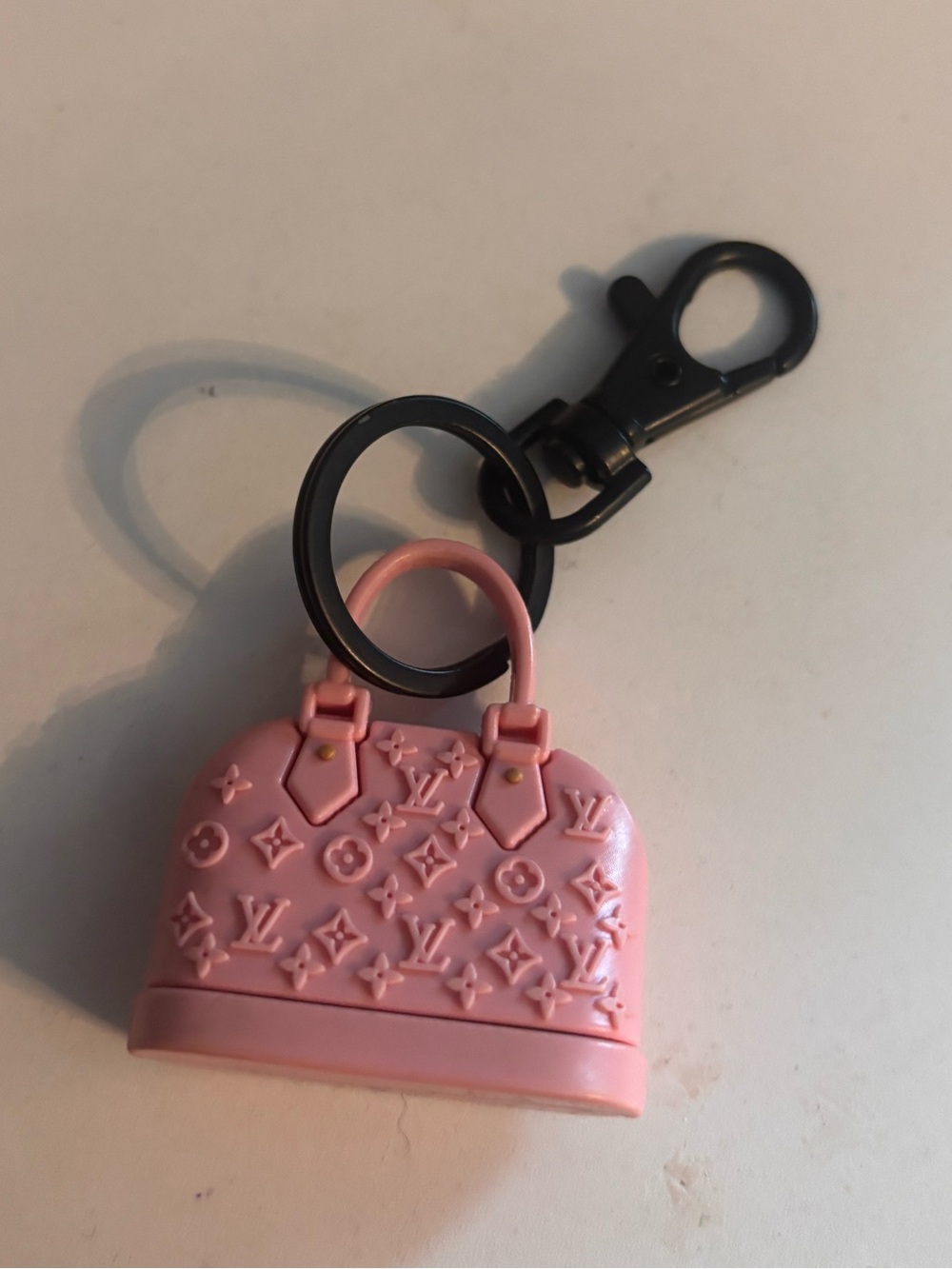 Pink Monogram Bag Keychain - Picture 2 of 3